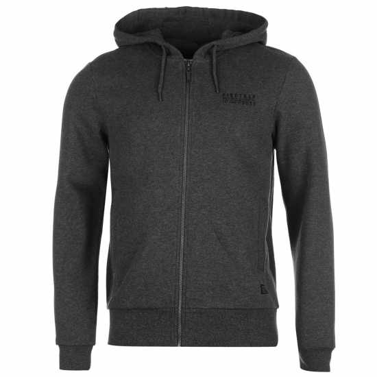 Firetrap Mens Brunel Full Zip Fleece Hoodie Угъл Мъжки суитчъри и блузи с качулки