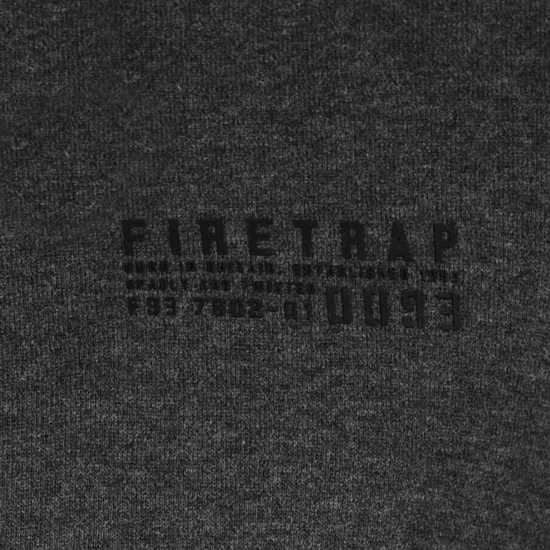 Firetrap Mens Brunel Full Zip Fleece Hoodie Угъл Мъжки суитчъри и блузи с качулки