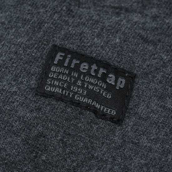 Firetrap Mens Brunel Full Zip Fleece Hoodie Угъл Мъжки суитчъри и блузи с качулки