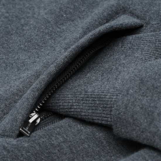 Firetrap Mens Brunel Full Zip Fleece Hoodie Угъл Мъжки суитчъри и блузи с качулки