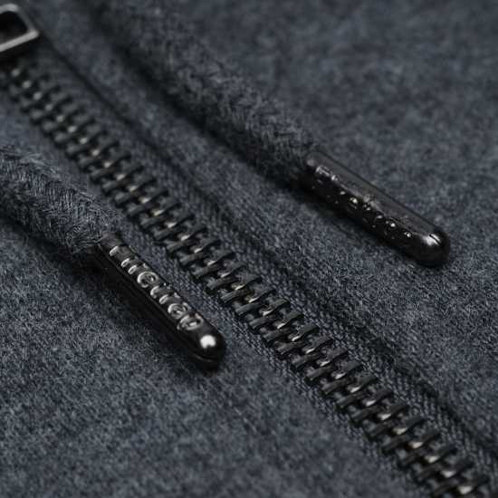 Firetrap Mens Brunel Full Zip Fleece Hoodie Угъл Мъжки суитчъри и блузи с качулки