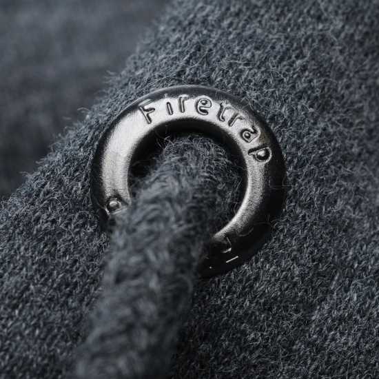 Firetrap Mens Brunel Full Zip Fleece Hoodie Угъл Мъжки суитчъри и блузи с качулки