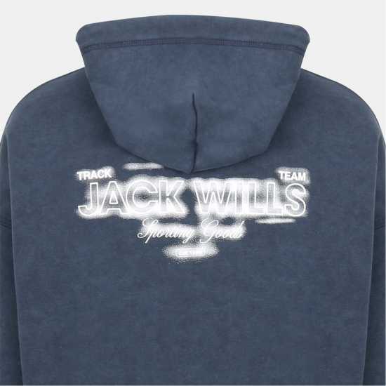 Jack Wills Script Hoodie Sn54 Морска синьо Jack Wills Script Hoodie Sn54 Морска синьо