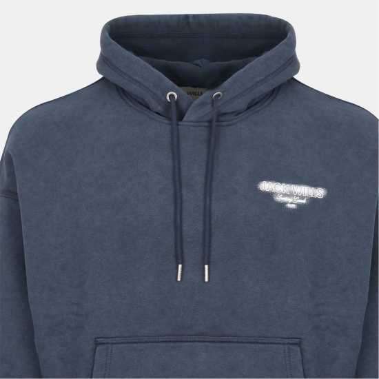 Jack Wills Script Hoodie Sn54 Морска синьо Jack Wills Script Hoodie Sn54 Морска синьо