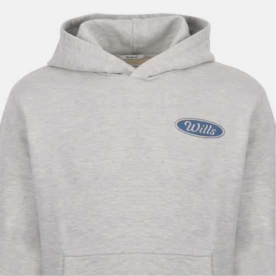 Jack Wills Americano Hoodie Sn54 Ice Marl Jack Wills Americano Hoodie Sn54 Ice Marl