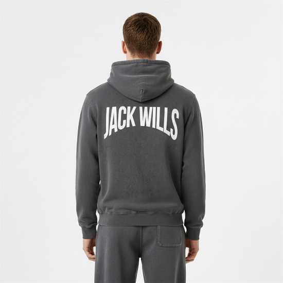 Jack Wills Men's Graphic Cotton Long Sleeve Oversized Fit Zip Hoodie Jack Wills Men's Graphic Cotton Long Sleeve Oversized Fit Zip Hoodie