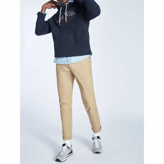Jack Wills Batsford Logo Hoodie Mens Морска синьо Мъжки суитчъри и блузи с качулки