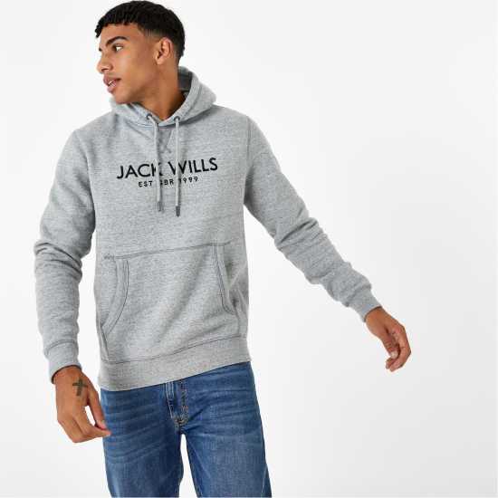 Jack Wills Batsford Logo Hoodie Mens Dark Pine Мъжки суитчъри и блузи с качулки