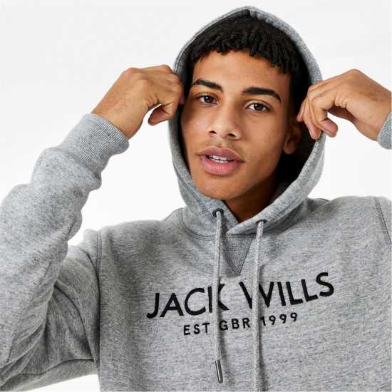 Jack Wills Batsford Logo Hoodie Mens Dark Pine Мъжки суитчъри и блузи с качулки