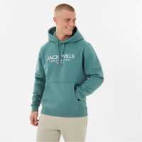 Jack Wills Batsford Graphic Logo Hoodie Sea Green Мъжки суитчъри и блузи с качулки