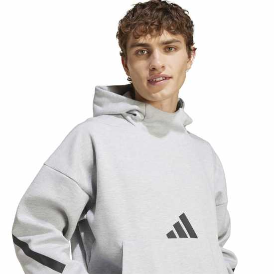 Adidas Z.n.e. Hoodie Mens Сива Хизър Мъжки суитчъри и блузи с качулки