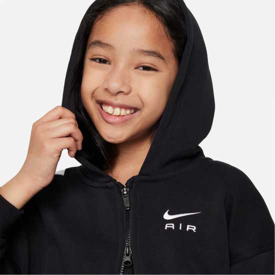 Nike Air Club Fleece Big Kids' (Girls') Oversized Full-Zip Hoodie  Детски суитчъри и блузи с качулки