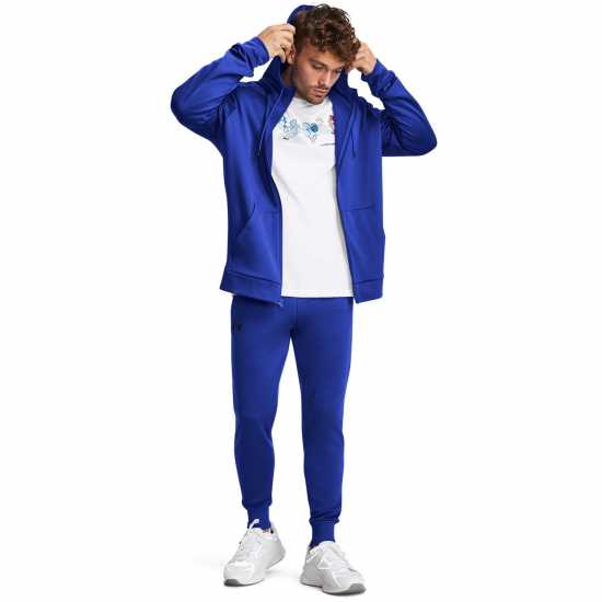Under Armour Fleece Full Zip Hoodie Mens Синьо Мъжки суитчъри и блузи с качулки