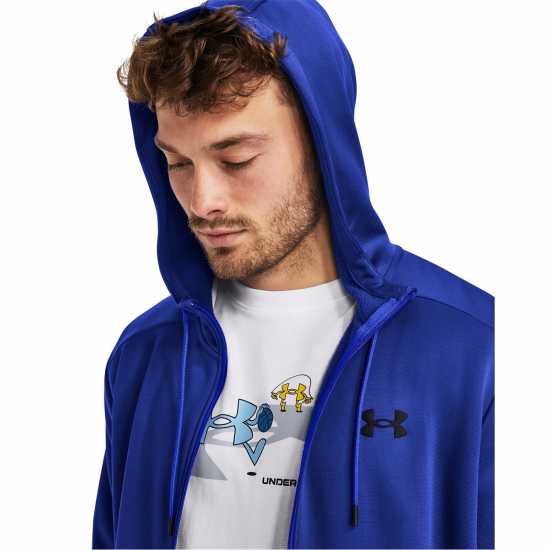 Under Armour Fleece Full Zip Hoodie Mens Синьо Мъжки суитчъри и блузи с качулки