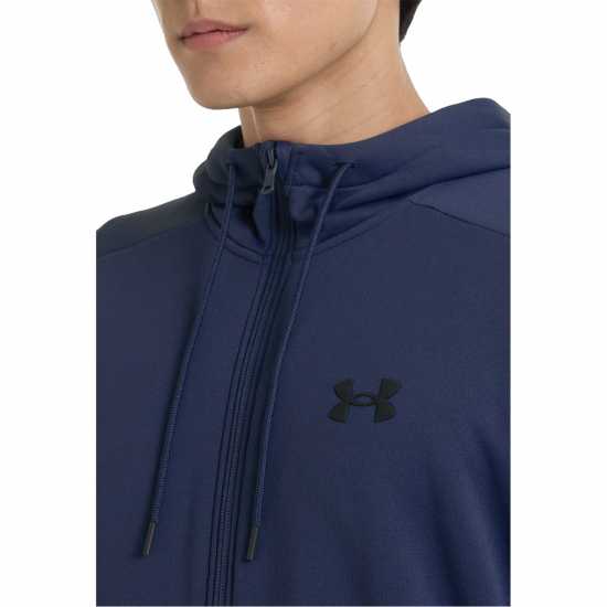 Under Armour Fleece Full Zip Hoodie Mens Синьо Мъжки суитчъри и блузи с качулки