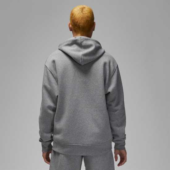 Air Jordan Essentials Men's Full-Zip Fleece Hoodie Carbon/White Мъжки суитчъри и блузи с качулки