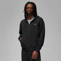 Air Jordan Essentials Men's Full-Zip Fleece Hoodie Black/White Мъжки суитчъри и блузи с качулки