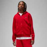 Air Jordan Essentials Men's Full-Zip Fleece Hoodie Gym Red Мъжки суитчъри и блузи с качулки