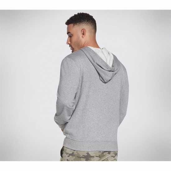 Skechers Go Walk Zip Hoodie Mens Сиво Мъжки суитчъри и блузи с качулки