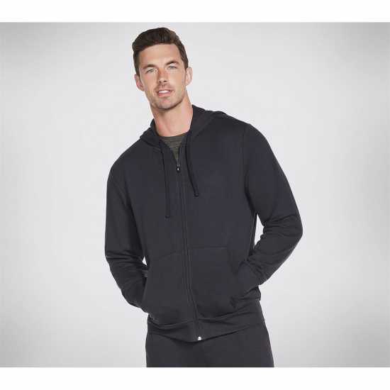 Skechers Go Walk Zip Hoodie Mens Black Мъжки суитчъри и блузи с качулки