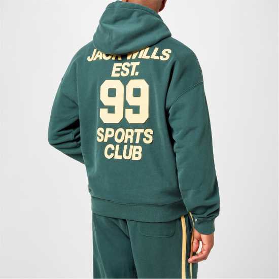 Jack Wills Felt Applique Hoodie  Мъжки суитчъри и блузи с качулки