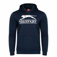 Slazenger Large Logo Hoodie Mens Navy/White Мъжки суитчъри и блузи с качулки