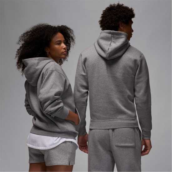 Air Jordan Essential Men's Fleece Pullover Hoodie Карбоново сиво/Бяло Мъжки суитчъри и блузи с качулки