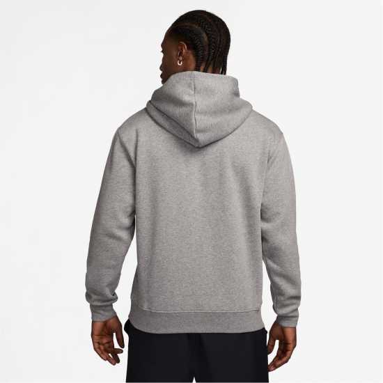 Air Jordan Essential Men's Fleece Pullover Hoodie Карбоново сиво/Бяло Мъжки суитчъри и блузи с качулки