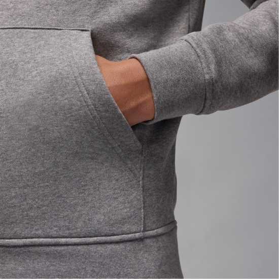 Air Jordan Essential Men's Fleece Pullover Hoodie Карбоново сиво/Бяло Мъжки суитчъри и блузи с качулки