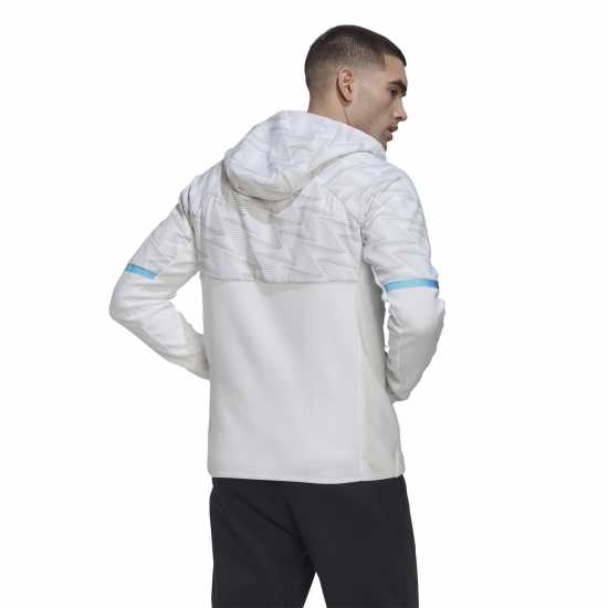 Adidas Gameday Full Zip Hoodie Mens White Мъжки суитчъри и блузи с качулки