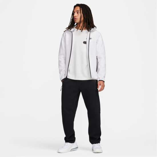 Nike Tech Fleece Hoodie Mens White/Black Мъжки суитчъри и блузи с качулки