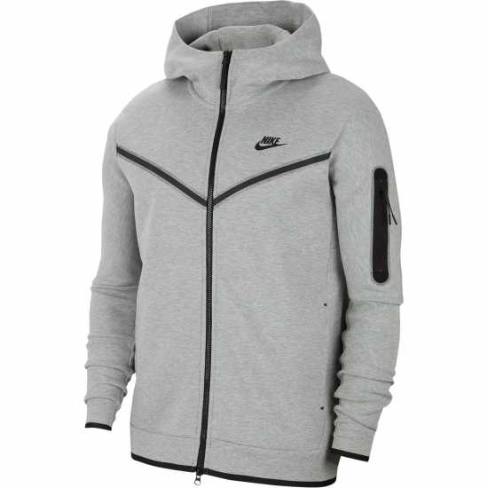 Nike Tech Fleece Hoodie Mens Сиво H / Черно Мъжки суитчъри и блузи с качулки