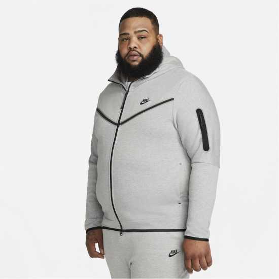 Nike Tech Fleece Hoodie Mens Сиво H / Черно Мъжки суитчъри и блузи с качулки