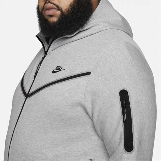 Nike Tech Fleece Hoodie Mens Сиво H / Черно Мъжки суитчъри и блузи с качулки