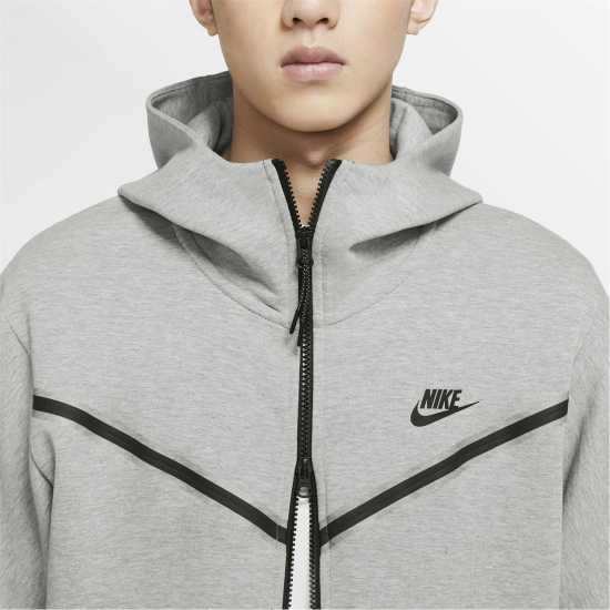 Nike Tech Fleece Hoodie Mens Сиво H / Черно Мъжки суитчъри и блузи с качулки