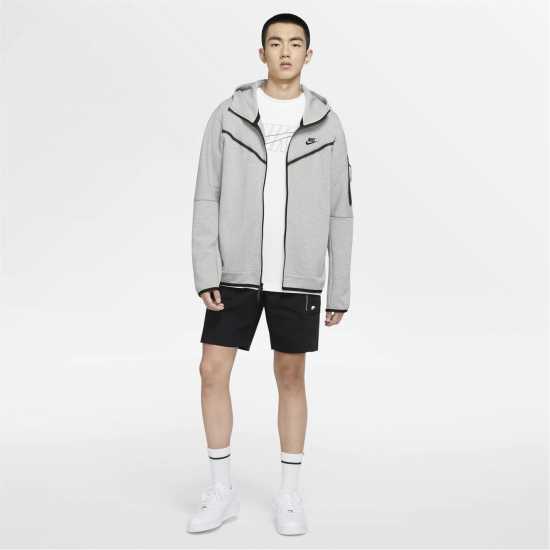 Nike Tech Fleece Hoodie Mens Grey H/Black Мъжки суитчъри и блузи с качулки