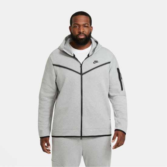 Nike Tech Fleece Hoodie Mens Сиво H / Черно Мъжки суитчъри и блузи с качулки