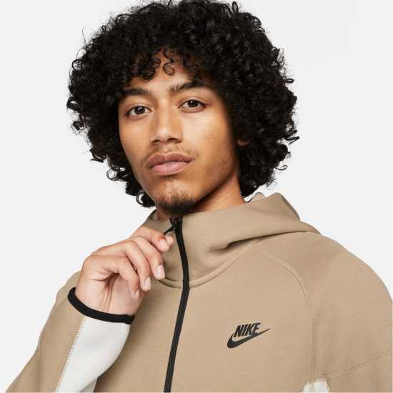Nike Tech Fleece Hoodie Mens White/Khaki Мъжки суитчъри и блузи с качулки