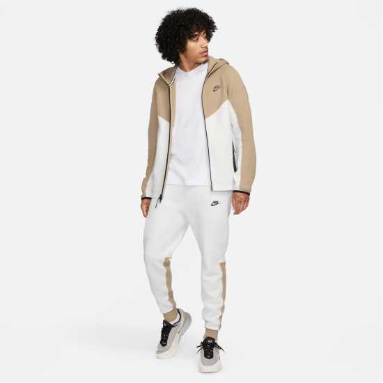 Nike Tech Fleece Hoodie Mens White/Khaki Мъжки суитчъри и блузи с качулки