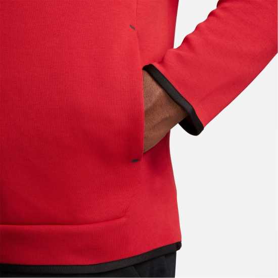 Мъжки суитчъри и блузи с качулки Nike Tech Fleece Hoodie Mens GYM RED/BLACK Nike Tech Fleece Hoodie Mens GYM RED/BLACK Мъжки суитчъри и блузи с качулки