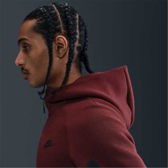 Мъжки суитчъри и блузи с качулки Nike Tech Fleece Hoodie Mens GYM RED/BLACK Nike Tech Fleece Hoodie Mens GYM RED/BLACK Мъжки суитчъри и блузи с качулки