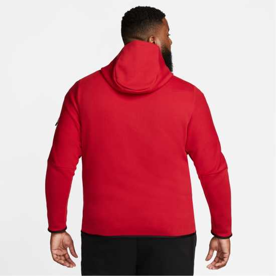 Мъжки суитчъри и блузи с качулки Nike Tech Fleece Hoodie Mens GYM RED/BLACK Nike Tech Fleece Hoodie Mens GYM RED/BLACK Мъжки суитчъри и блузи с качулки