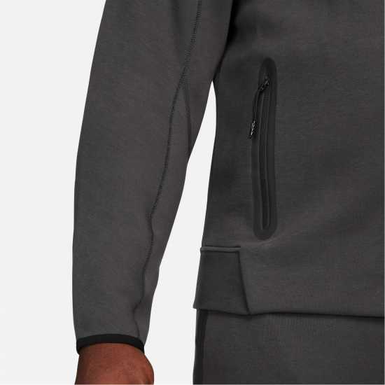 Nike Tech Fleece Hoodie Mens Grey/Black Мъжки суитчъри и блузи с качулки
