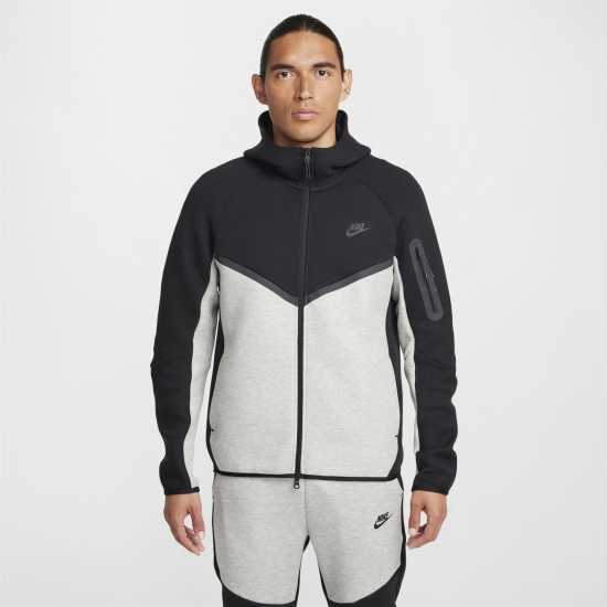 Nike Tech Fleece Hoodie Mens Черно/Сиво Мъжки суитчъри и блузи с качулки