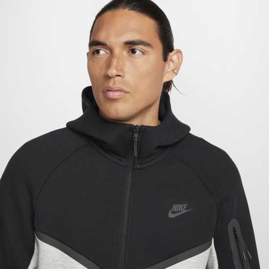 Nike Tech Fleece Hoodie Mens Черно/Сиво Мъжки суитчъри и блузи с качулки