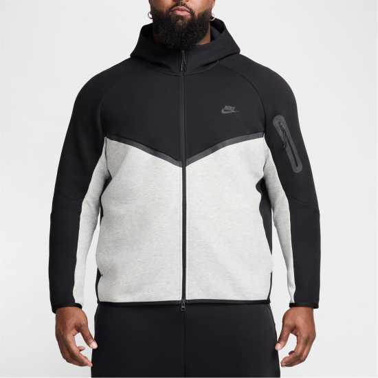 Мъжки суитчъри и блузи с качулки Nike Tech Fleece Hoodie Mens Черно/Сиво Nike Tech Fleece Hoodie Mens Черно/Сиво Мъжки суитчъри и блузи с качулки