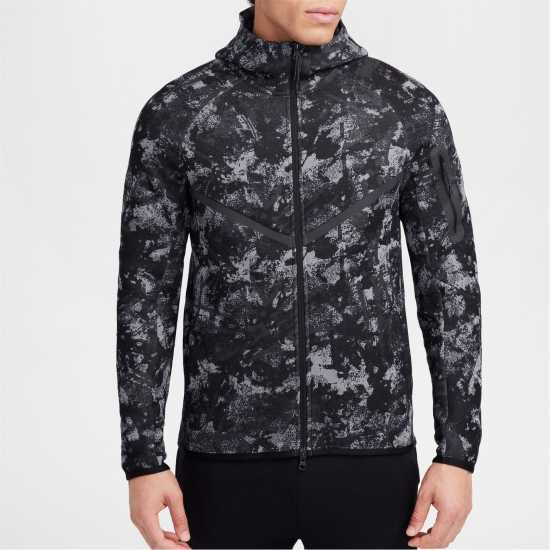 Мъжки суитчъри и блузи с качулки Nike Tech Fleece Hoodie Mens Сиво/Черно Камуфлаж Nike Tech Fleece Hoodie Mens Сиво/Черно Камуфлаж Мъжки суитчъри и блузи с качулки