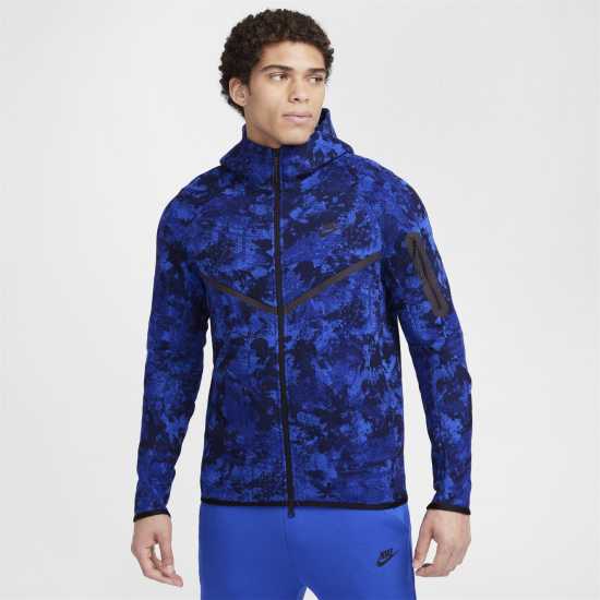 Мъжки суитчъри и блузи с качулки Nike Tech Fleece Hoodie Mens Синьо/Черно Камуфлаж Nike Tech Fleece Hoodie Mens Синьо/Черно Камуфлаж Мъжки суитчъри и блузи с качулки