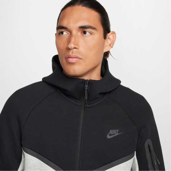 Мъжки суитчъри и блузи с качулки Nike Tech Fleece Hoodie Mens Black/Grey CB Nike Tech Fleece Hoodie Mens Black/Grey CB Мъжки суитчъри и блузи с качулки