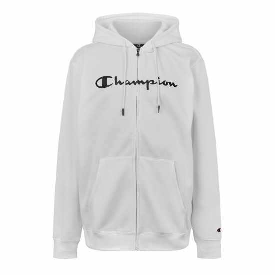 Champion Full Zip Logo Hoodie Mens White Мъжки суитчъри и блузи с качулки
